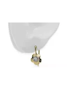 14 Karat Gelbgold Zirkon Ohrringe Vintage Stil vec028y